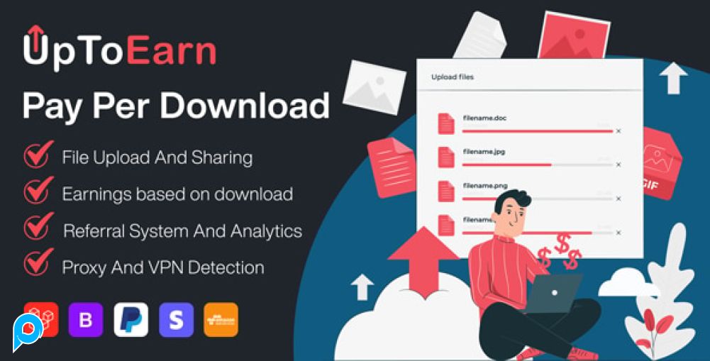 UpToEarn - Platform Bayar Per Unduhan (SAAS)