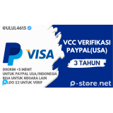 VCC Verifikasi Paypal 3 Tahun (VISA)