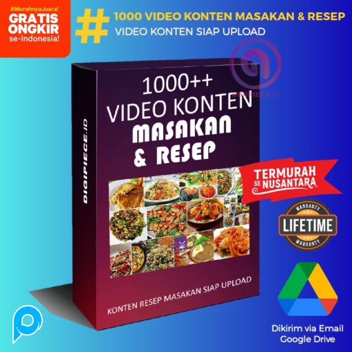 VIDEO KONTEN RESEP MASAKAN 1000+ - Viral Siap Upload keperluan Affiliate Dll
