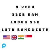 VPS RDP Full Admin 4 CORE 32GB RAM