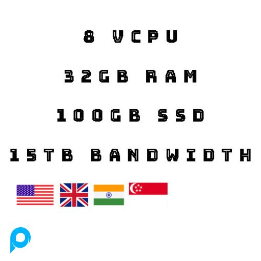 VPS RDP Full Admin 8 CORE 32GB