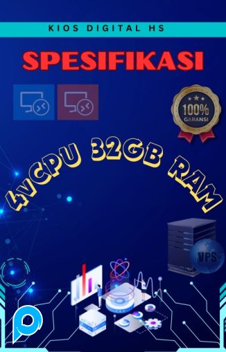 VPS/RDP 4vCPU 32GB RAM Masa Aktif 30 Hari & Full Garansi 30 hari