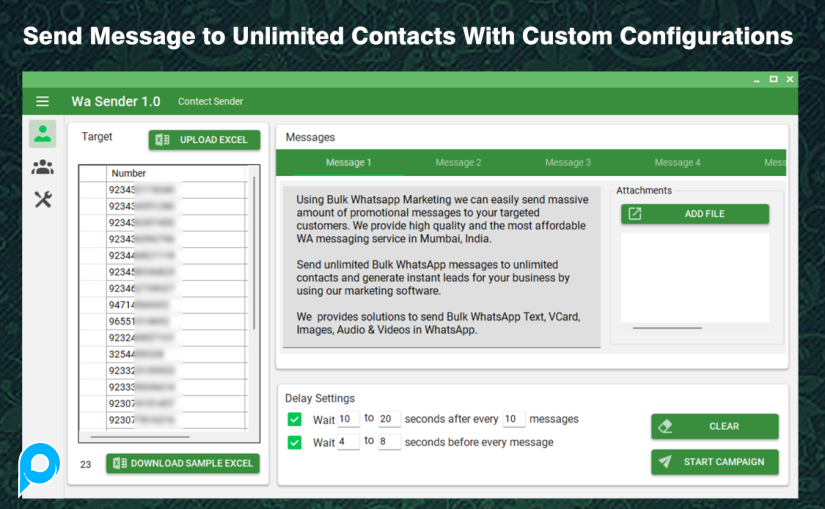 WaSender Bulk WhatsApp Sender + Group Sender + WhatsApp Auto Reply Bot (V3.3.0)