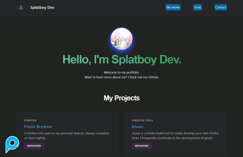 Website Portfolio dibuat dengan Nextjs