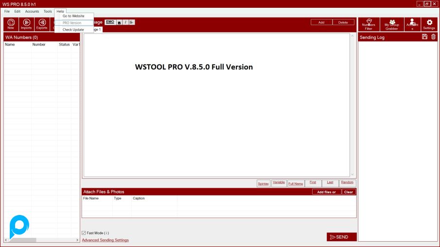 Whatsapp bulk sender software WSTOOL PRO V.8.5.0 WA Blast Anti-Ban Protection 2024